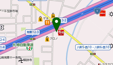 はま寿司 札幌新道発寒店の地図画像