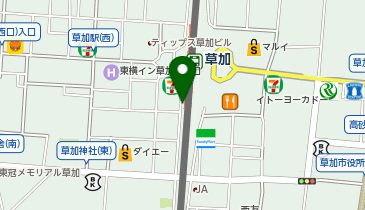 ゼッテリア 草加ヴァリエ店の地図画像