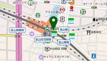 ゼッテリア ミュープラット金山店の地図画像