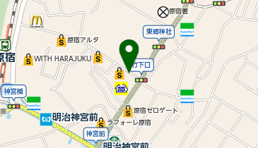 ゼッテリア 原宿竹下通りイースト店の地図画像