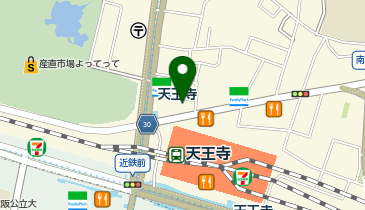 ゼッテリア 天王寺駅北口店の地図画像