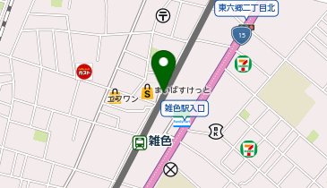 ゼッテリア 雑色店の地図画像
