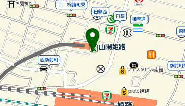 ゼッテリア 山陽姫路駅店の地図画像