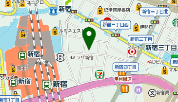 ゼッテリア 新宿中央通り店の地図画像