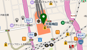ゼッテリア 阪急梅田茶屋町口店の地図画像