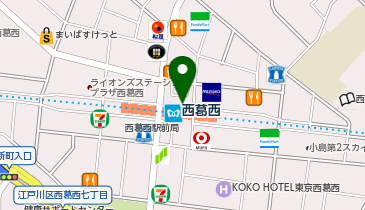 ゼッテリア 西葛西駅店の地図画像