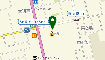 ゼッテリア 士別西條店の地図画像