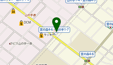 ゼッテリア 札幌山の手店の地図画像