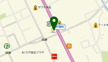 ゼッテリア 宇都宮戸祭店の地図画像