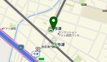 ゼッテリア 阪急今津駅店の地図画像