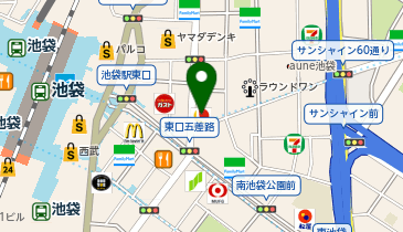 ゼッテリア 池袋東口店の地図画像