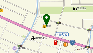 ゼッテリア 西條稚内店の地図画像