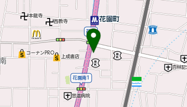 toto取扱 花園宝くじチャンスセンターの地図画像