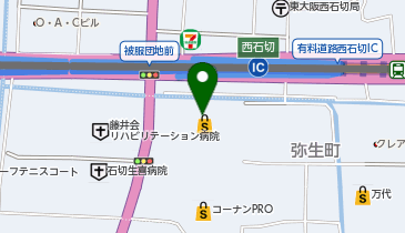 toto取扱 石切夢売場の地図画像