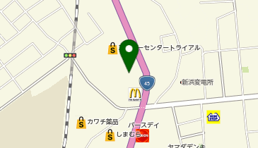 toto取扱 イエローハットしおがま店宝くじ売場の地図画像