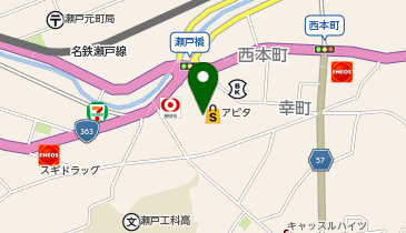toto取扱 瀬戸アピタチャンスセンターの地図画像