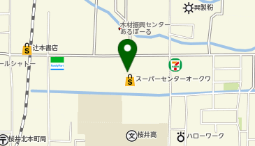 toto取扱 桜井オークワチャンスセンターの地図画像