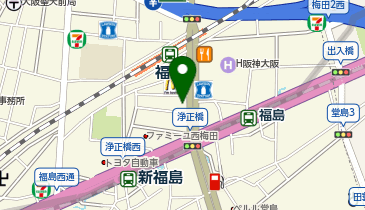 toto取扱 阪神福島チャンスセンターの地図画像