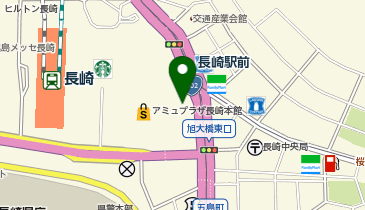 toto取扱 アミュプラザ長崎チャンスセンターの地図画像