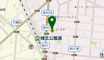 toto取扱 コノミヤ赤川店 宝くじ売場の地図画像