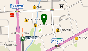 toto取扱 みのおキューズモールチャンスセンターの地図画像