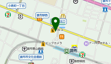 toto取扱 調布パルコチャンスセンターの地図画像