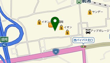 toto取扱 宝くじ神社イオンモール盛岡チャンスセンターの地図画像