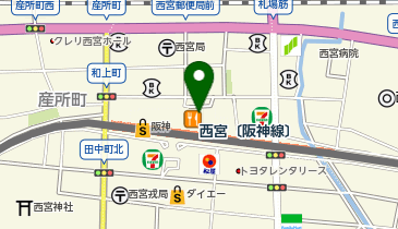toto取扱 阪神西宮チャンスセンターの地図画像