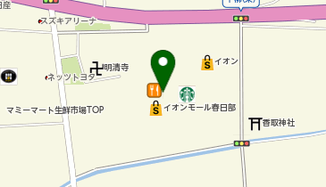 toto取扱 イオンモール春日部 大黒天宝くじの地図画像