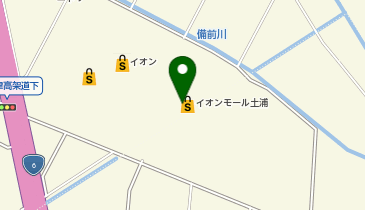 toto取扱 イオンモール土浦 大黒天宝くじの地図画像