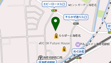 toto取扱 ららぽーと海老名 大黒天宝くじの地図画像