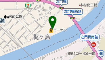 toto取扱 コーナン尼崎杭瀬 大黒天宝くじの地図画像