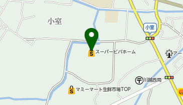 toto取扱 スーパービバホーム西川越 大黒天宝くじの地図画像