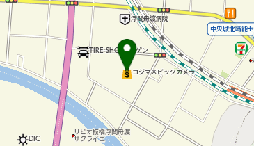 toto取扱 スーパーベルクス浮間舟渡大黒天宝くじの地図画像