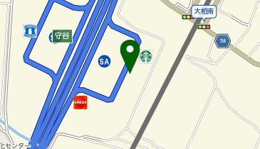 toto取扱 守谷SA上り 大黒天宝くじの地図画像