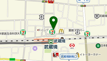 toto取扱 武蔵境 大黒天宝くじの地図画像