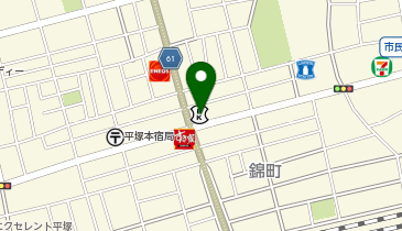 toto取扱 中南信用金庫平塚支店の地図画像