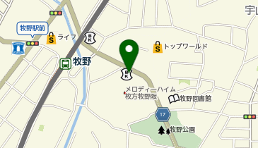 toto取扱 枚方信用金庫牧野支店の地図画像