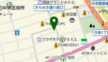 ダイニングダーツバーBee 天神店の地図画像