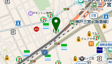 UNLIMITED 神戸三宮店の地図画像