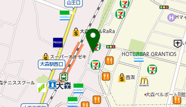 JACK 大森店の地図画像
