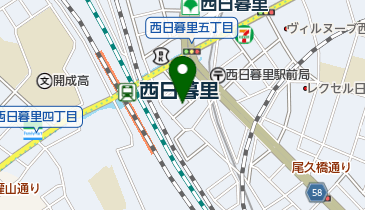 JACK 西日暮里店の地図画像