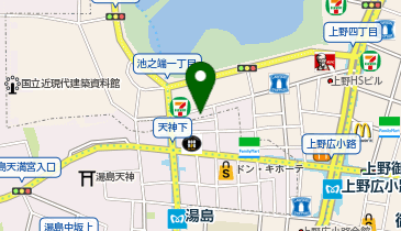 JJ 上野店の地図画像