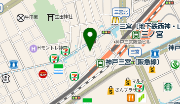 amusement bar 3peaceの地図画像