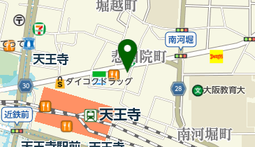 スリーモンキーズカフェ アンダの森大阪天王寺タワーの地図画像