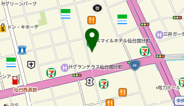 bar moonwalk 国分町店の地図画像