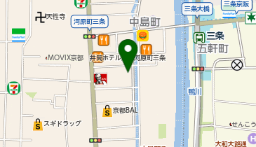 ZINO 三条木屋町店の地図画像