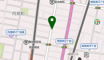 宴会焼肉 仁と肉の地図画像