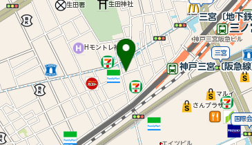 ZINO 三宮生田ロード店の地図画像