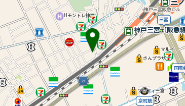 ダーツハイブ 神戸三宮店の地図画像